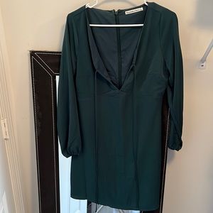Emerald green mini dress